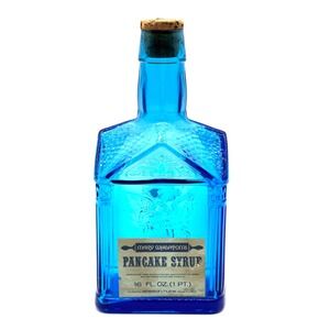 Wheaton Glass Blue Bottle Paul Revere Vintage Cobalt Syrup 1970s